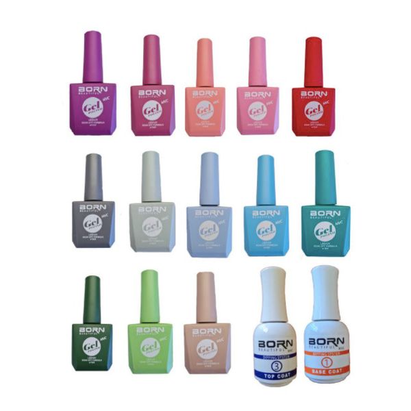 Gel Nail Polish 15 Piece Set Basic Colours