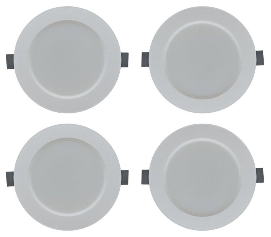 Hello Today LED Round Panel Light 6w 118 Diameter - 4 Pack Cool White