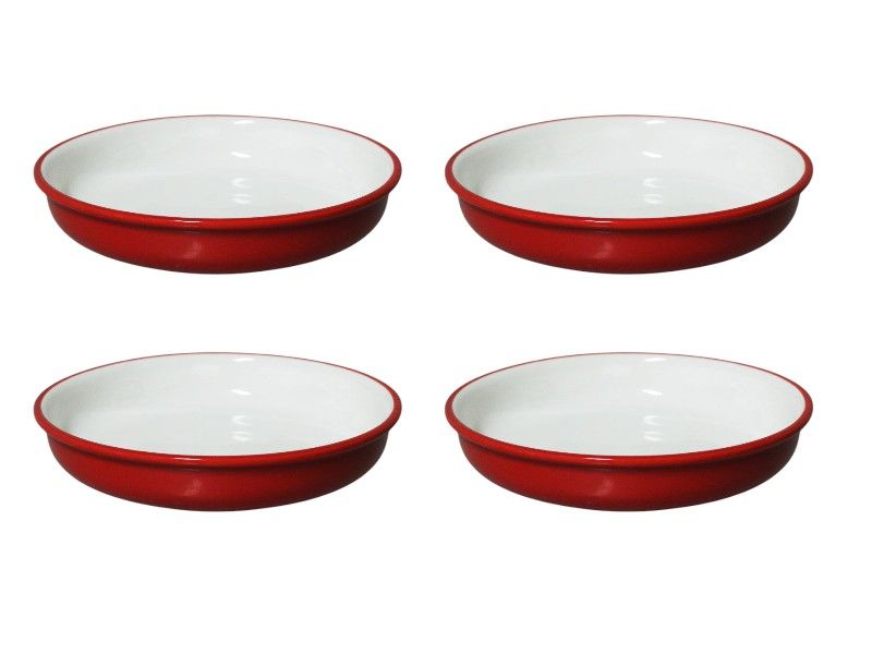 George &amp; Mason Bordo Porcelain Deep Plate - Dia:20.2cmxH4cm Large 4-Piece