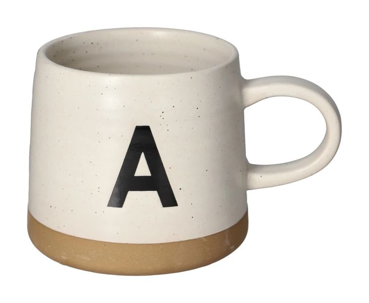Ceramic Coffee Mug 440ML With Alphabet Letter