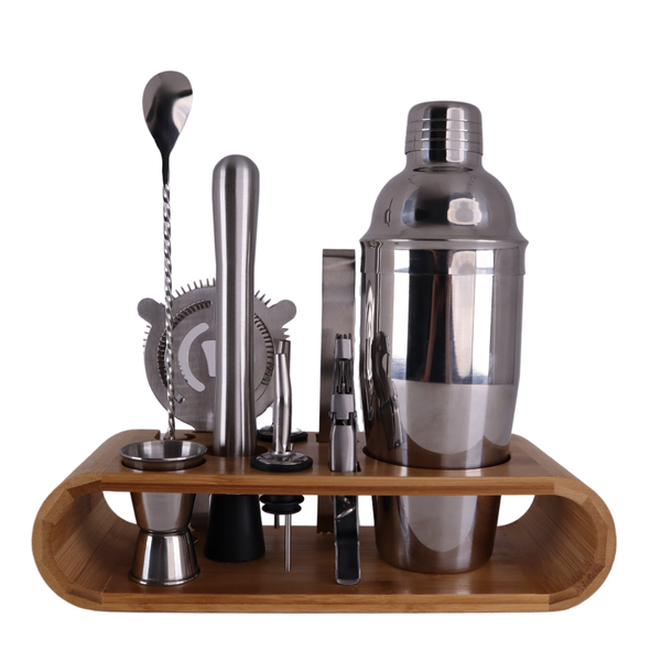 Stainless Steel Cocktail Shaker Bartender Tool 10 Piece Set