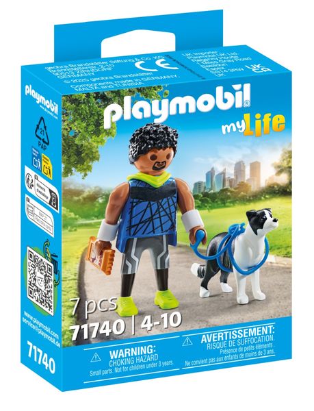 Playmobil My Life - Jogger with Border Collie Playset - 7 Piece