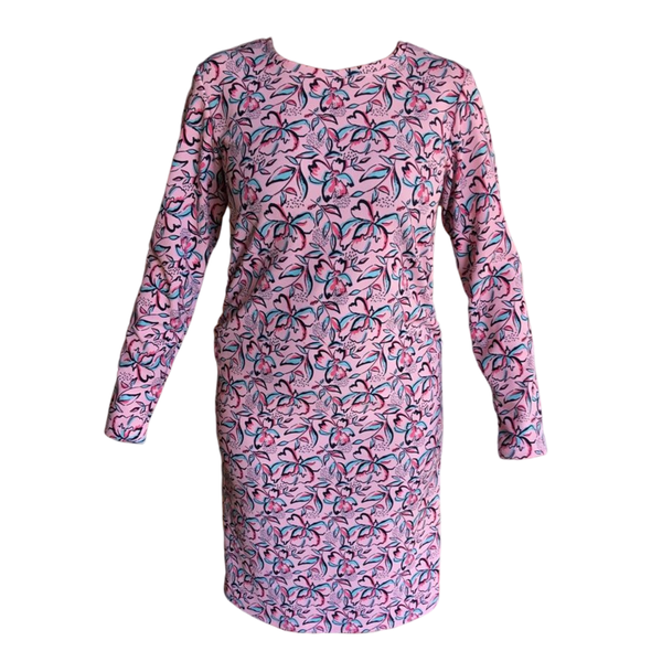 Maternity - Slim Fit Dress - Long Sleeve - Up to 6XL - Pink Floral
