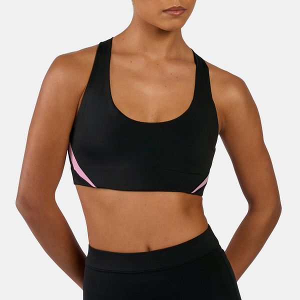 Reebok Women's Lux Colourblock Bra - Black/Blackberry Chill