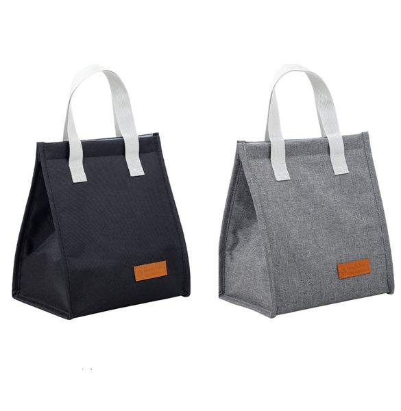 Lunch Bag: Great for Office, Travel, School - 2 Pack - Black/Maroon