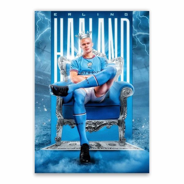 Erling Haaland Throne Poster - A1