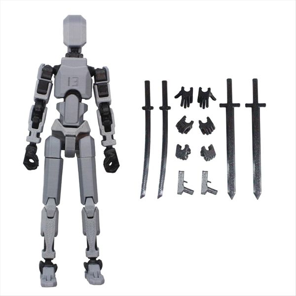 Multi Jointed Movable Robot 3D Printed Mannequin Toyslucky Lucky 13-D