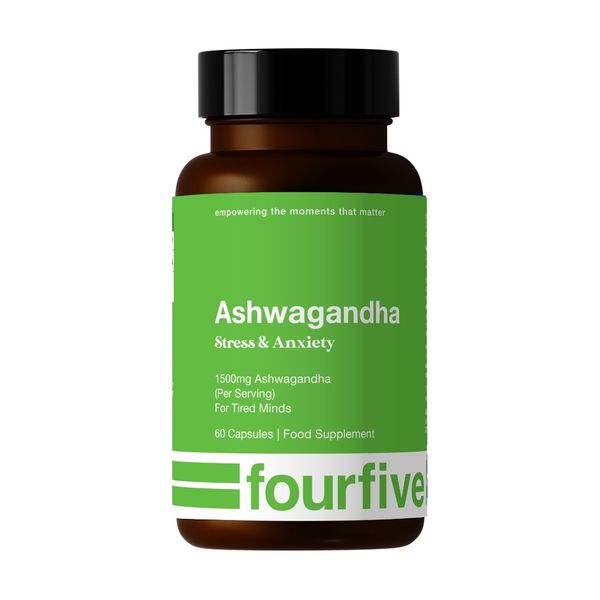 Fourfive premium 1500mg Ashwagandha 60 Capsules for Stress, Anxiety &amp; Mood