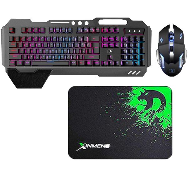 Mechanical Feel Rainbow Wireless Gaming Keyboard &amp; Mouse Set