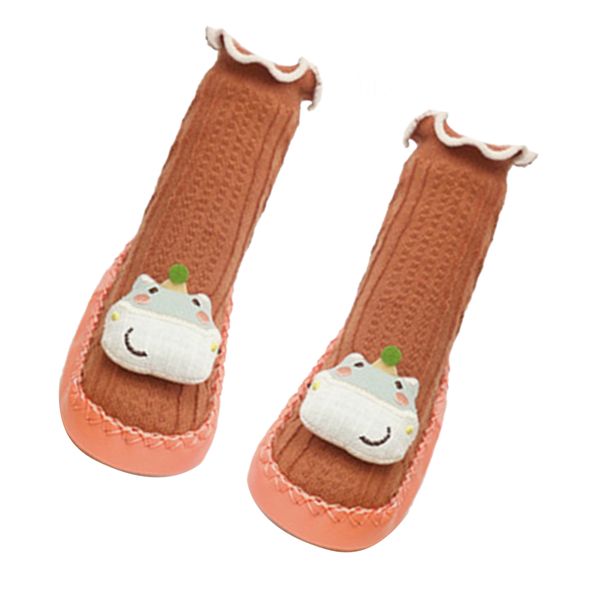 Soft Baby Sock Shoes Non-Slip for Toddlers Orange