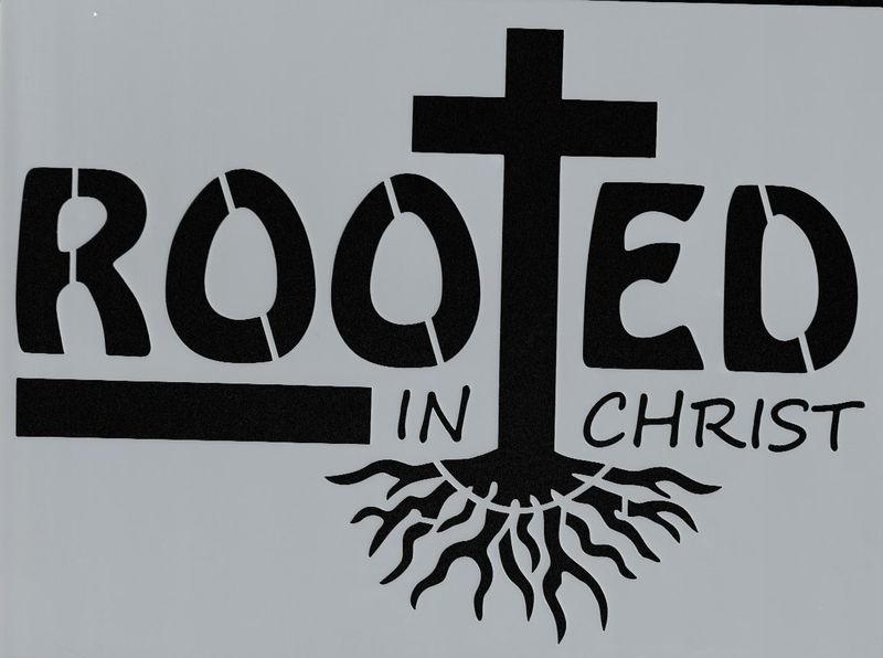 Rooted in Christ - 20 x 15cm - Stencil