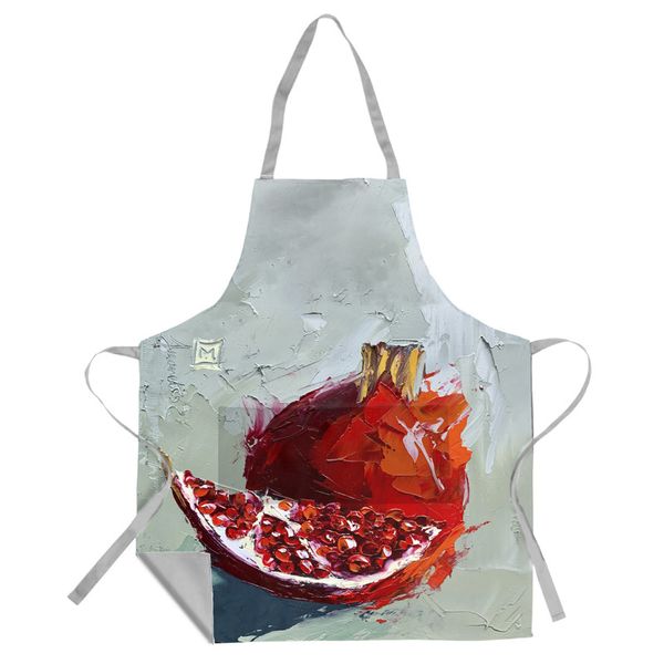 Close Up Pomegranate By Juanette Menderoi Medium Length Apron