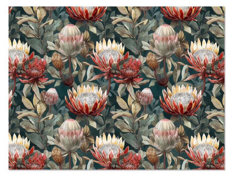 Disposable Paper Placemats: Vintage Protea