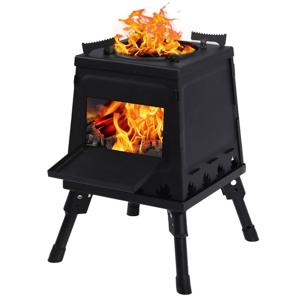 Cast Iron Portable Camp Stove with Case - Outdoor Cooking