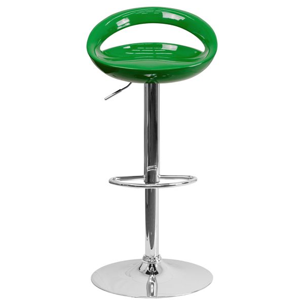 Cut Out Bar Stool Glossy - Green