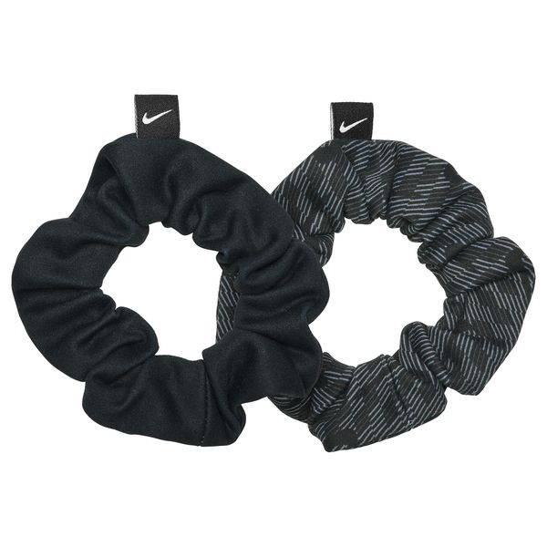 Nike Dri-Fit Gathered Hair Ties 3.0 2 Pack Black/Grey/White