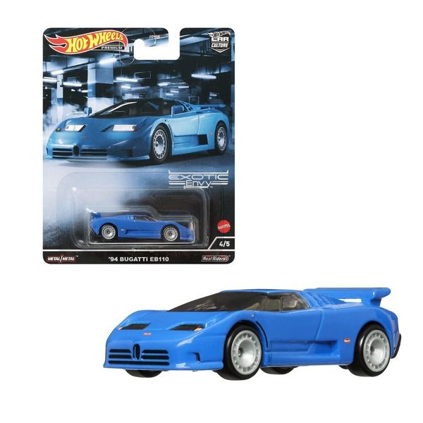 Hotwheels - HCJ89 1994 Bugatti EB110 Blue Exotic Envy Series -Diecast