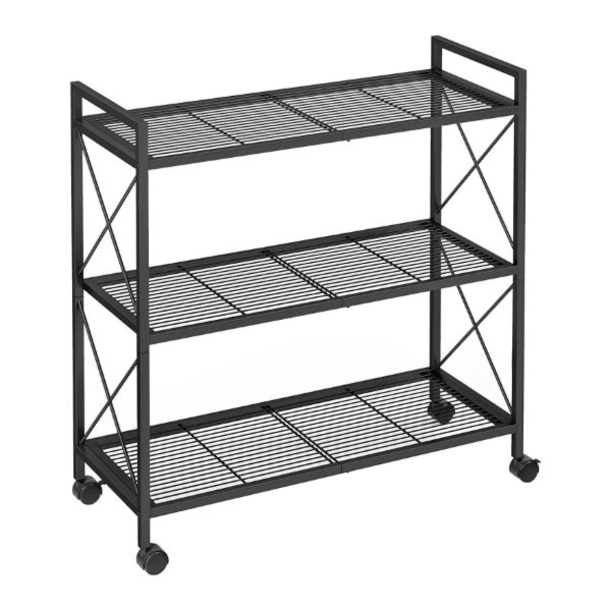 Modern Steel Storage Rack, 3-Tier Open Shelf Unit