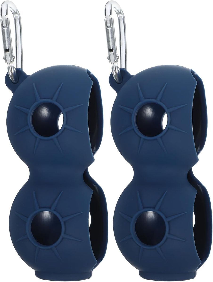 BasicX Silicone Golf Ball Protective Cover, 2-Pack, Non-Slip, Dark Blue