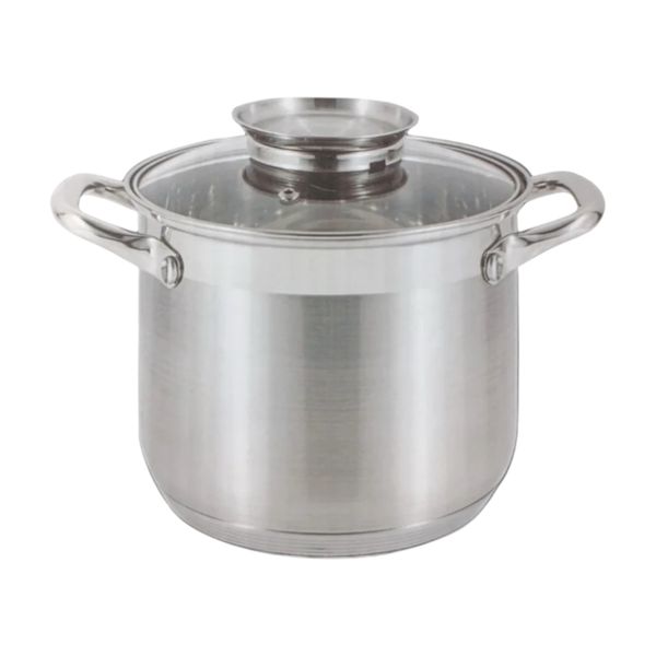 Casserole Pot 3.8L 16x15cm Stainless Steel with Glass Rolux Lid