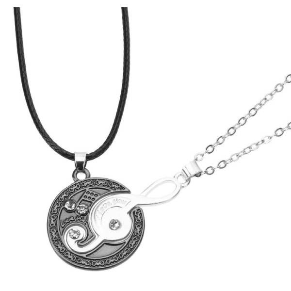 Valentine Couple Pendant Necklace - You Are the Music To My Heart