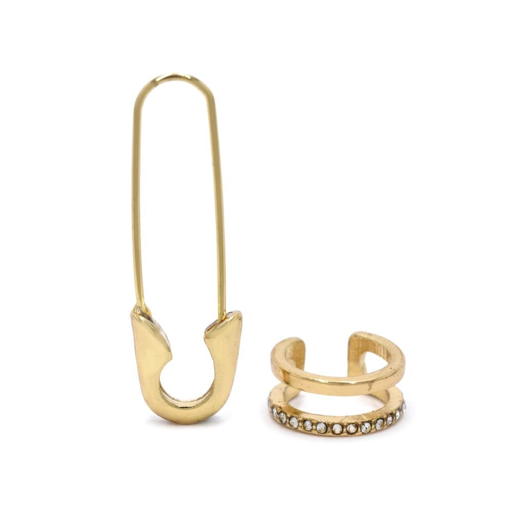 TrendStudio X Lily & Rose 2 Pack Safety Pin and Ear Cuff Earring Shop