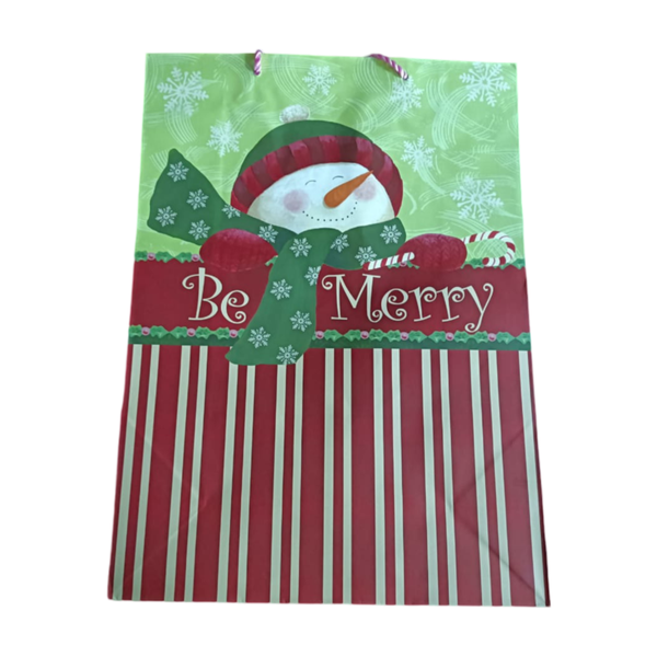 Be Merry Snowman Giftbag - Pack of 10