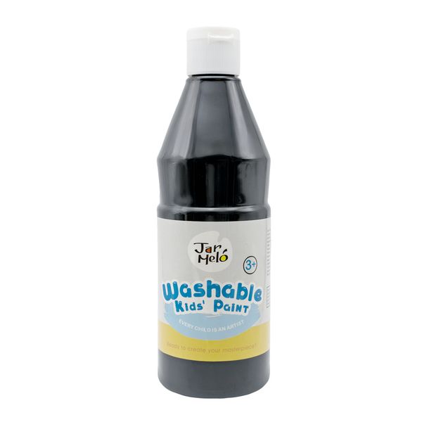 Jarmelo Washable Paint for Kids: Black - 500ml