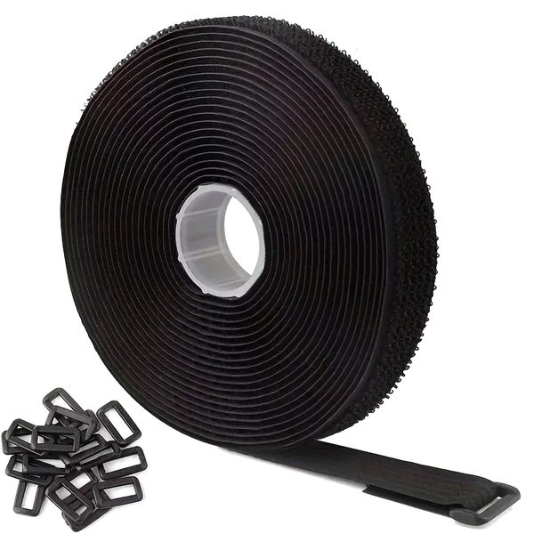 Reusable Hook And Loop Fastening Cable Tape With Buckle