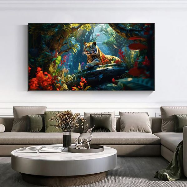 Canvas Wall Decor - Tiger in theJungle - 0255