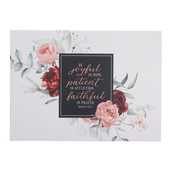 Large Stackable Gift Box - Be Joyful in Hope, Patient in Affliction