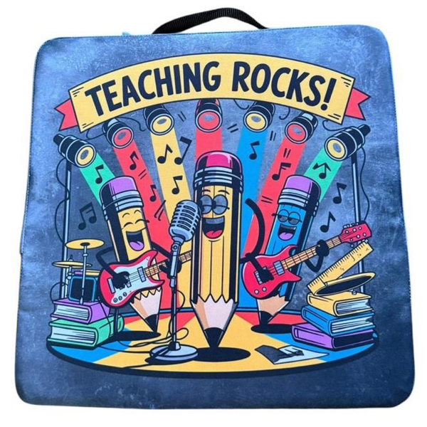 Outdoor Stadium Cushion - Pencils making Music &amp; Teaching Quote