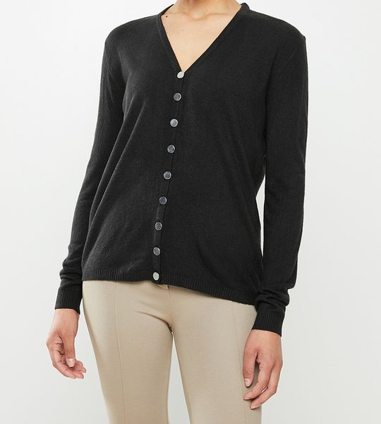 Women's edit Classic cardi - black