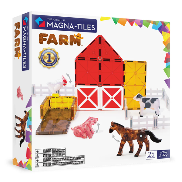 Magna-Tiles - Magnetic Construction Set - Farm Animals Set - 25piece