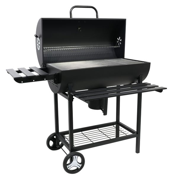 BraaiBoss 70cm Premium Charcoal Barrel Braai with Storage Shelves