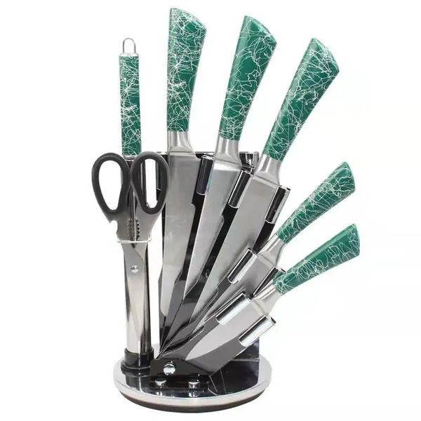 Yas-Stainless Steel Knife Set With Acrylic Stand
