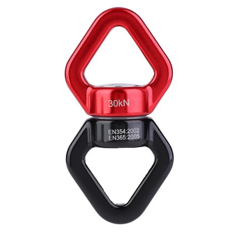 30KN Rotational Swivel Connector for Climbing (Red/Black) Image