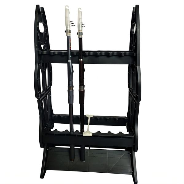 16 Slot Fishing Rod Display Storage Rack Fishing display Organiser stand
