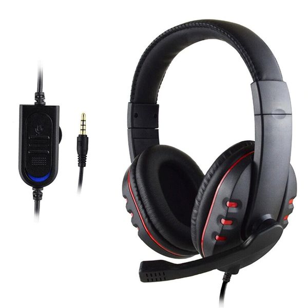 Aux Gaming Headset with Adjustable Mic - P5-BLACK/RED