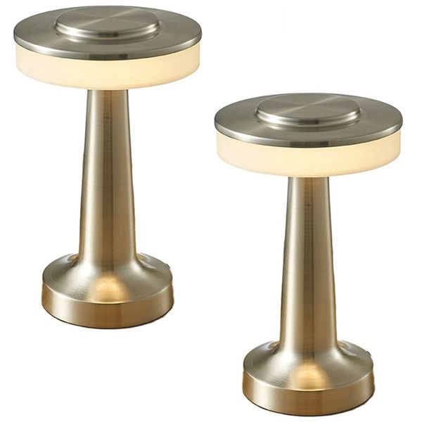 Touch Led Rechargeable Table Lamp Dining Table Bar Table Lamp Bronze