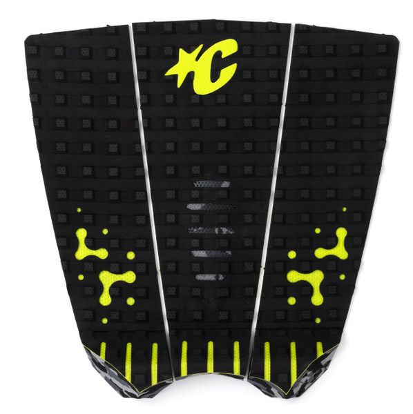 Creatures Mick Fanning Loc-Lite Ecopure Surfboard Traction Pad - Black Lime Camo