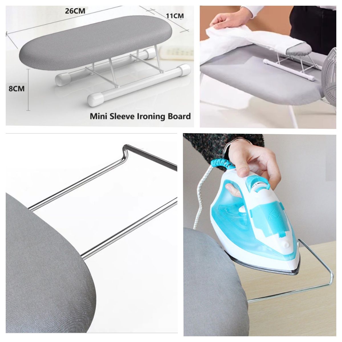 X-HOME Table Top Ironing Board with Sleeve Board and Iron Stand