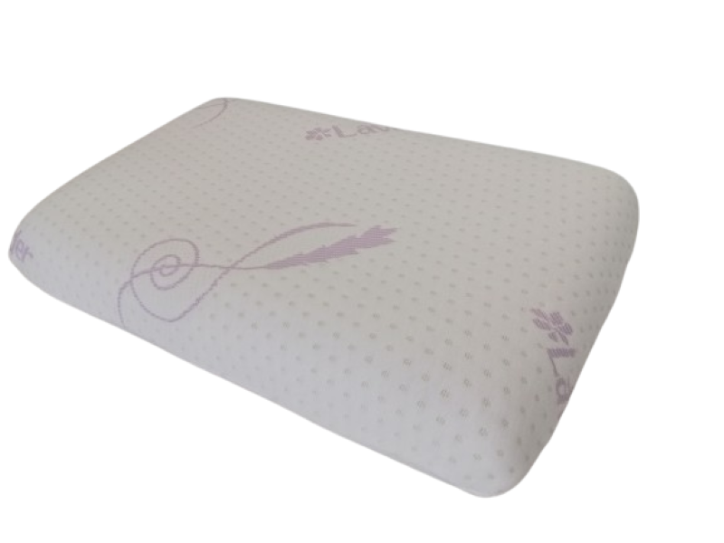 Premier Luxury Memory Foam Pillow in Lavender Cover - Neck Support
