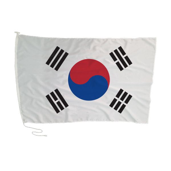 South Korea Flag with Rope and Toggle - 180 x 120cm