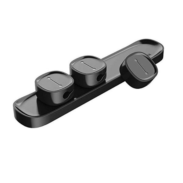 Home DIY Computer 3 Way Cable Magnetic Holder Organizer 8.5cm