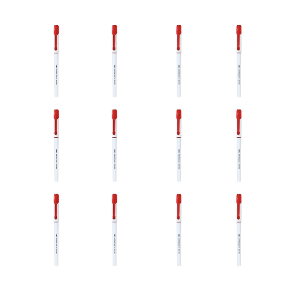 Premium 0.7mm Red Ballpoint Pen - 12 Pack