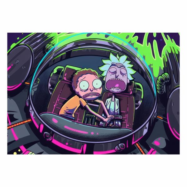 Into the galaxy Rick and morty - A1 poster