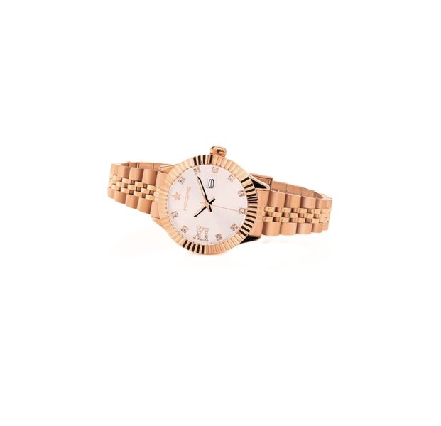 Hoops New Luxury Diamonds Rose Gold Analogue Watch