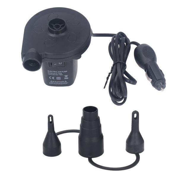 75W 12V Air Pump w/3 Nozzles Inflate/Deflate