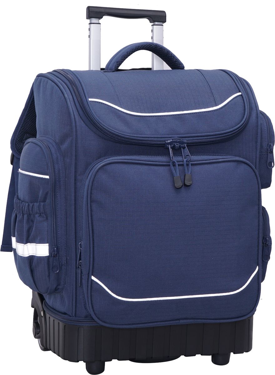School Mate® Hard Base Ripstop Polyester XL Trolley Back Pack NAVY